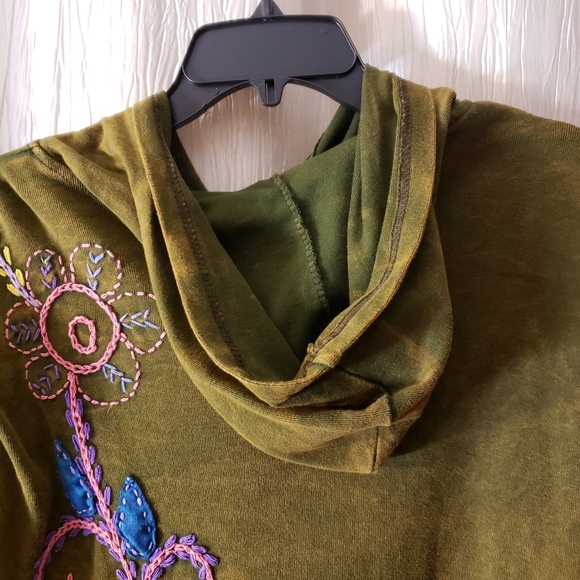 Rising International Zip Up Hoodie Boho Hippie Large Unique Pattern - Picture 7 of 11